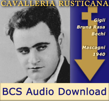 Cavalleria Rusticana - Gigli, Bruna Rasa